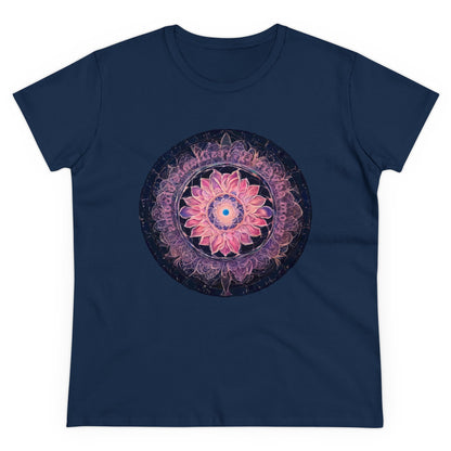 432 Hz Mandala Women's Wellness T-Shirt | Embedded Message - WaterDragon Apparel