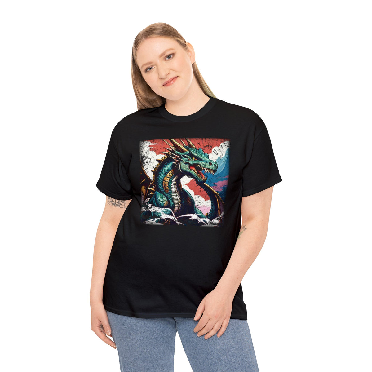 Dragon T Shirt - Ocean Dragon  - Shipping Included - WaterDragon Apparel