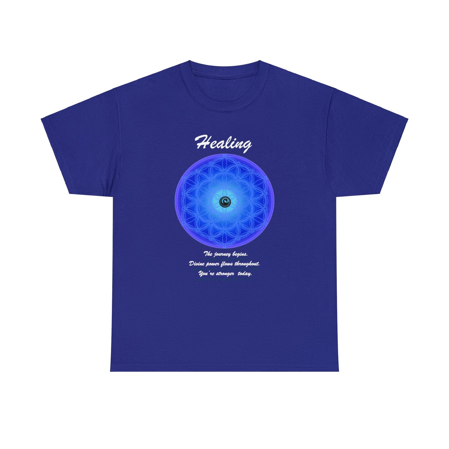 Wellness Shirts - Positive Reflections - 432 Hz Healing Frequency Blue Mandala - WaterDragon Apparel