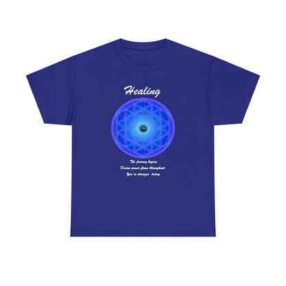 Wellness Shirts - Positive Reflections - 432 Hz Healing Frequency Blue Mandala - WaterDragon Apparel