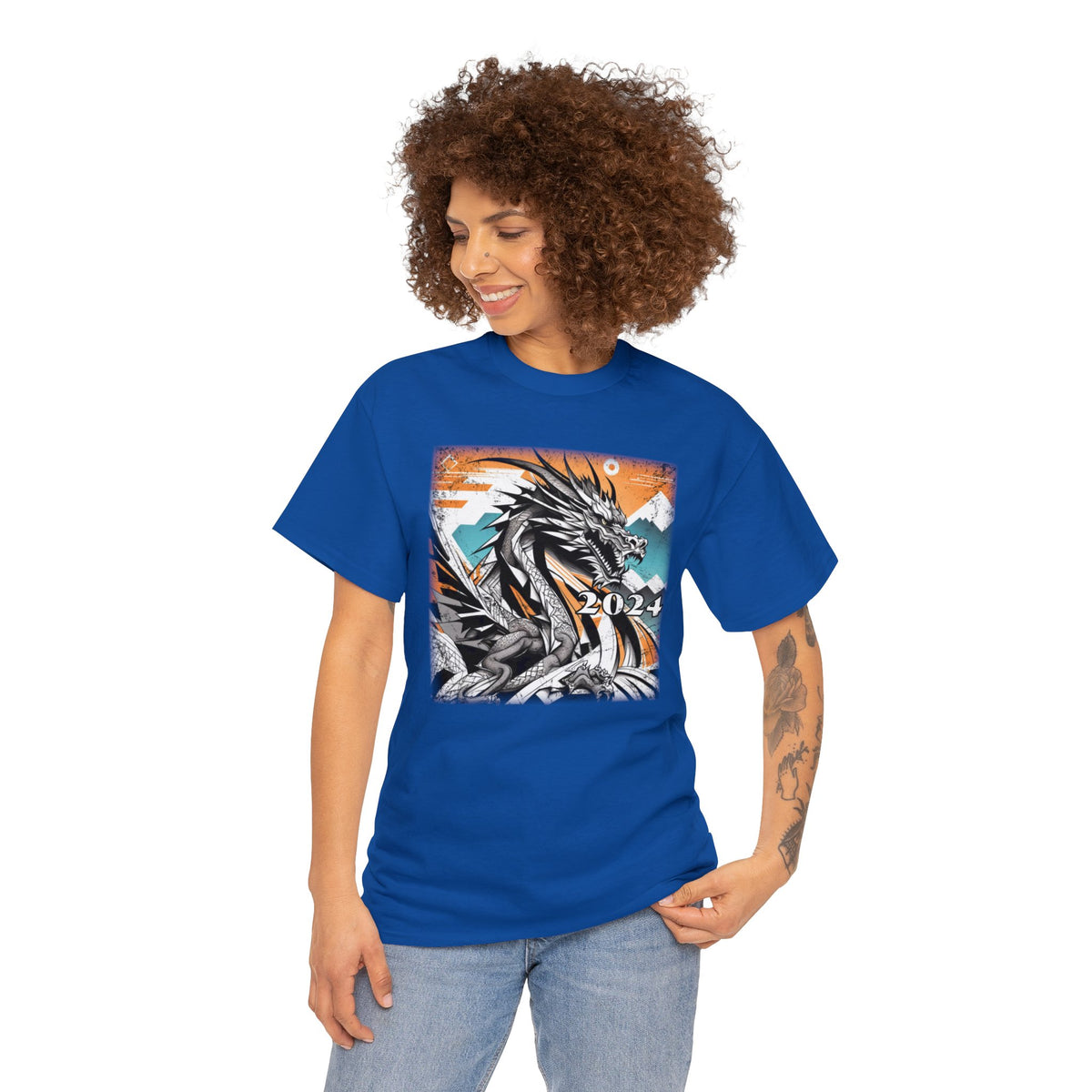 Unleash Your Inner Dragon - Retro Dragon T Shirt - Water Dragon