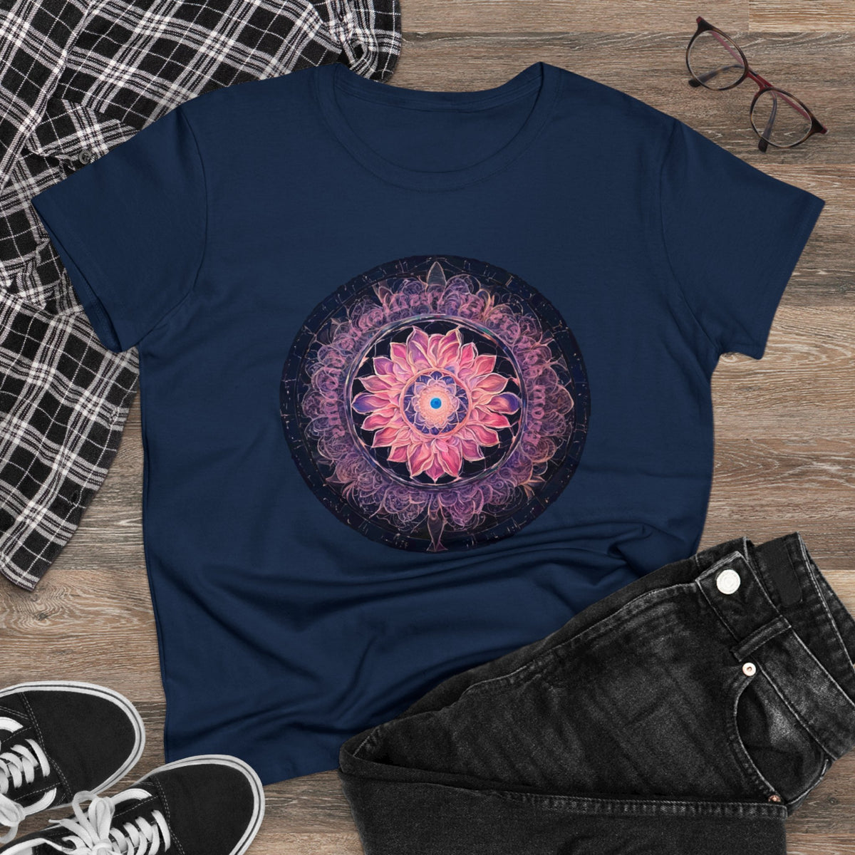 432 Hz Mandala Women's Wellness T-Shirt | Embedded Message