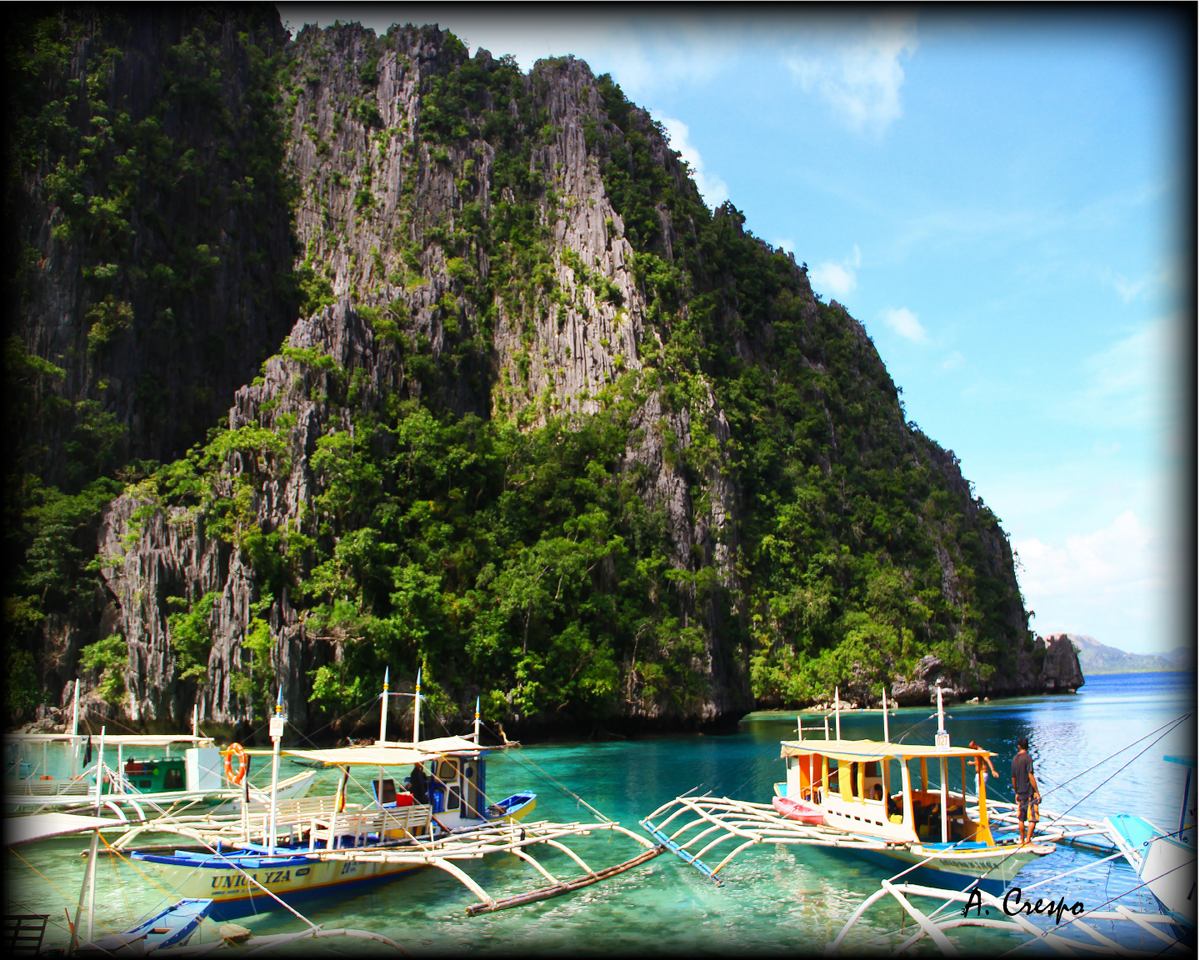 Travel Photography - Outrigger Boats - Coron, Palawan, Philippines - Stretched Canvas - WaterDragon Apparel