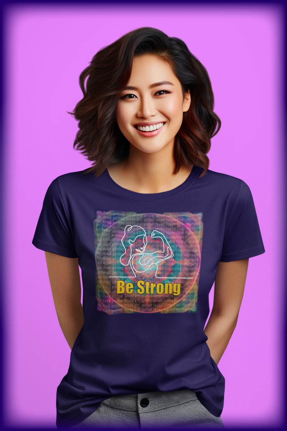 Be Strong - Positive Reflections - Women's Self Care T Shirts - WaterDragon Apparel