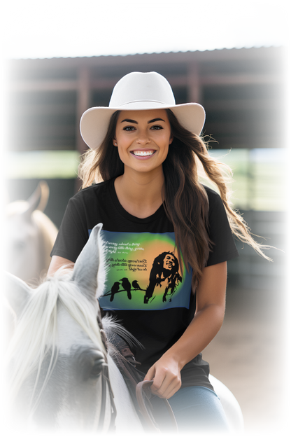 Inspirational T Shirt - Bob Marley Three Little Birds Shirt - Don't Worry About a Thing - WaterDragon Apparel