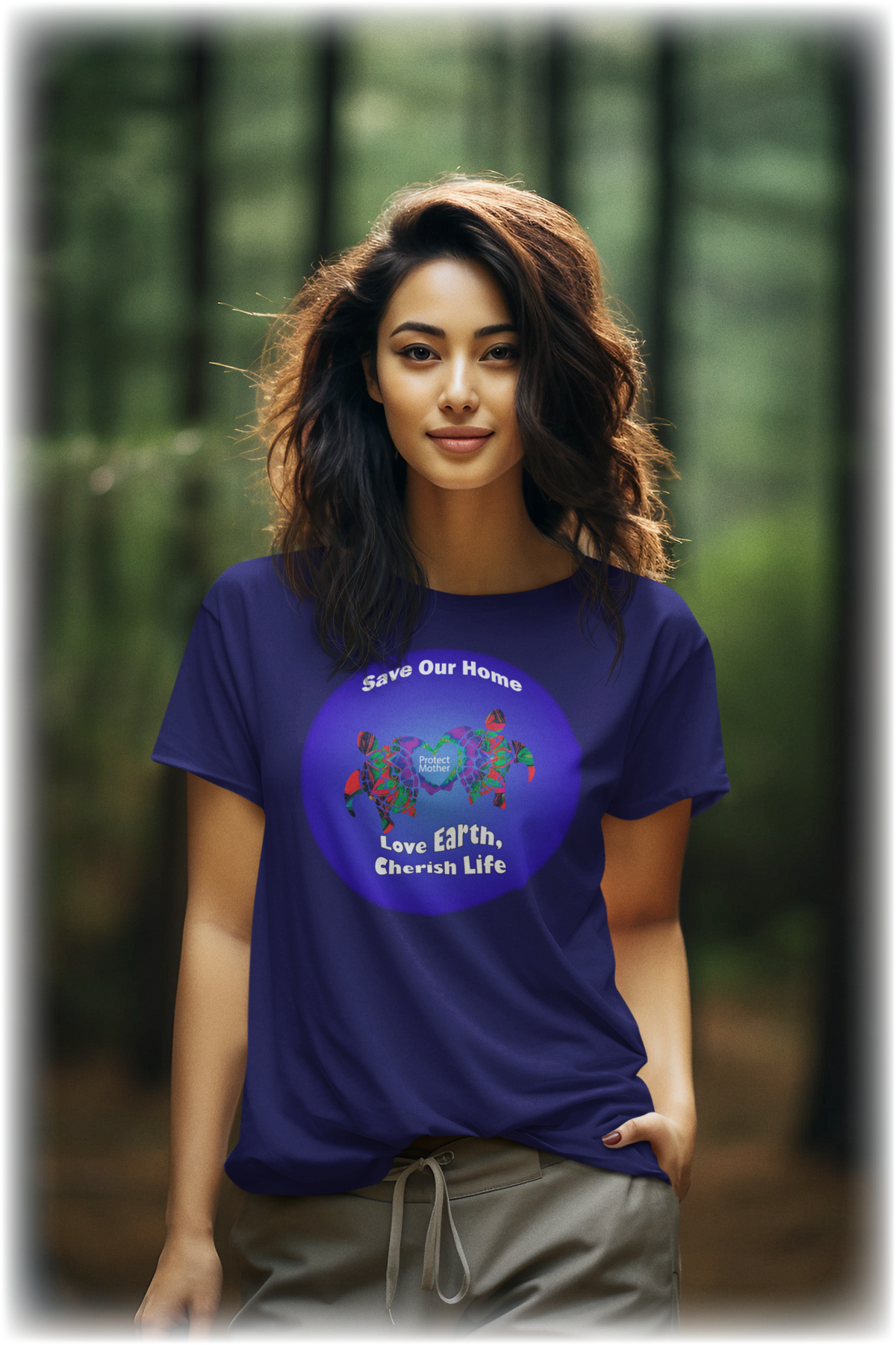 Earth Day T-shirt - Love Earth Cherish Life - WaterDragon Apparel