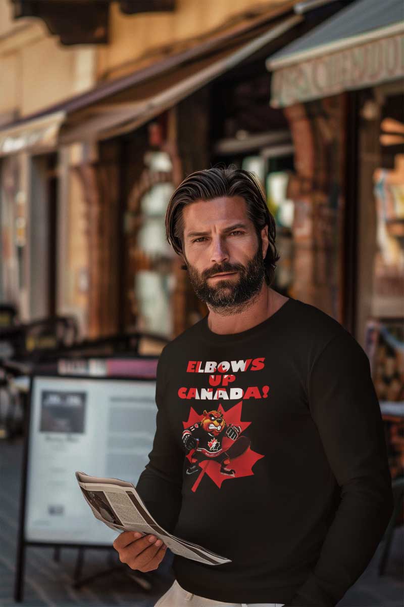 Canada Proud Sweatshirt - Unisex Elbows Up Canada! - WaterDragon Apparel
