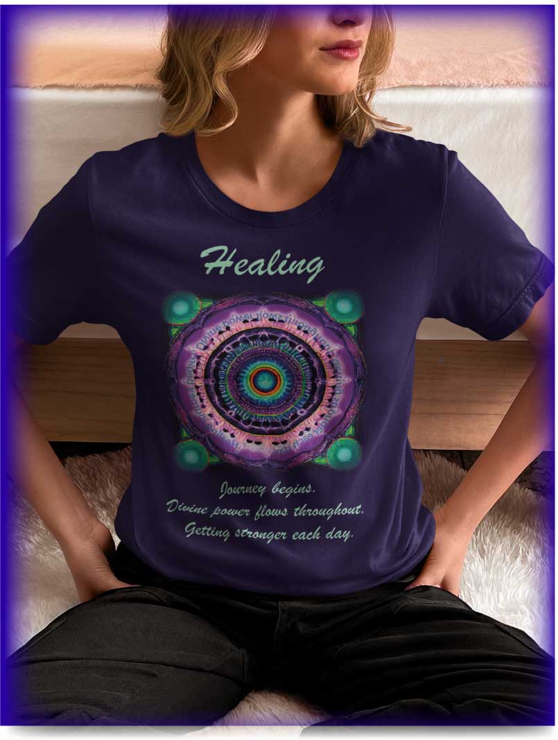 Wellness Shirts - Positive Reflections - 432 Hz Healing Frequency Mandala - WaterDragon Apparel