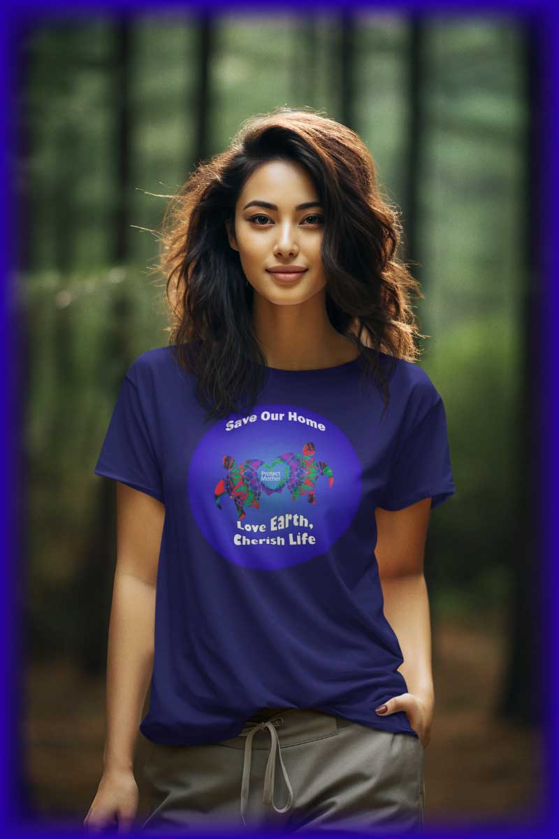 Earth Day T-shirt - Love Earth Cherish Life - WaterDragon Apparel