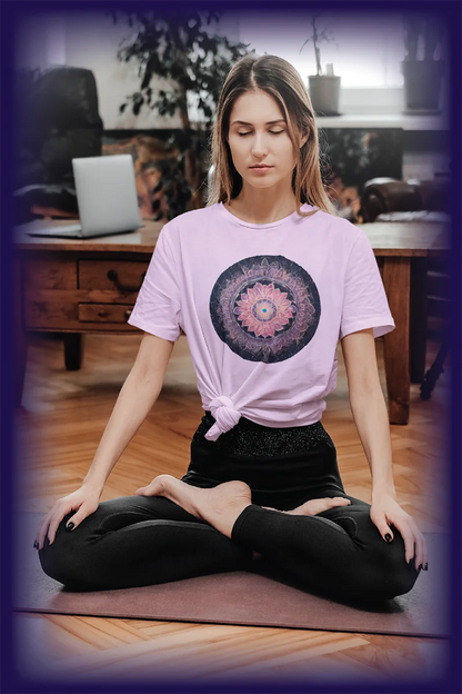 432 Hz Mandala Women's Wellness T-Shirt | Embedded Message - WaterDragon Apparel