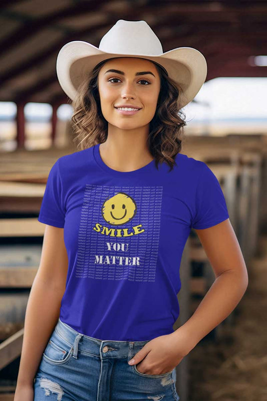 Smile. You Matter - Self Care T Shirt, Inspirational, Positive Reflections - WaterDragon Apparel