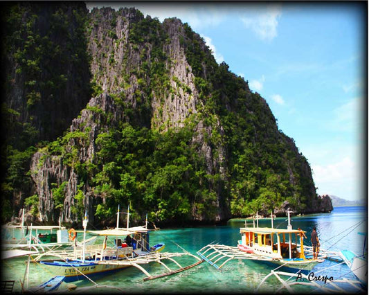 Outrigger Boats - Coron, Palawan, Philippines - Stretched Canvas - WaterDragon Apparel