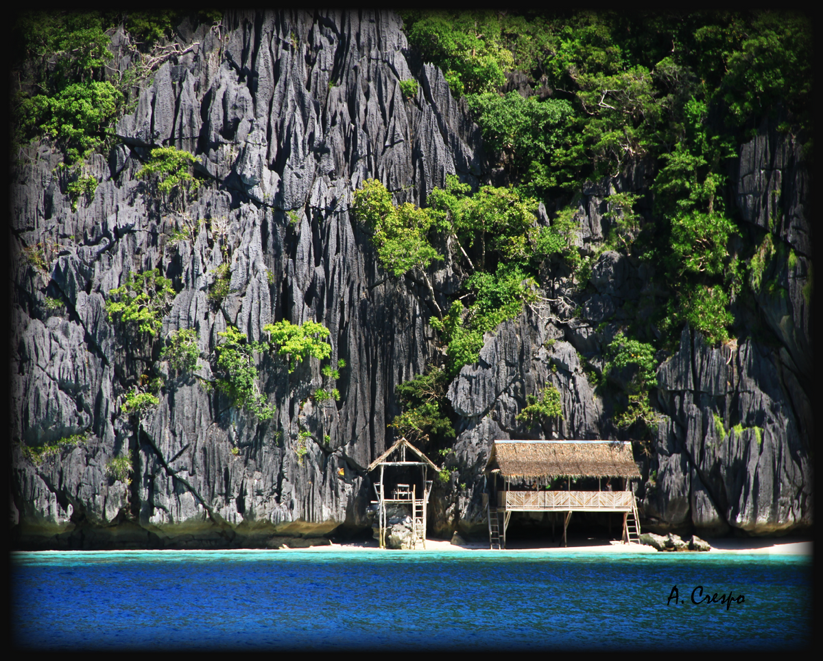 Landscape Photography - Nipa Huts - Coron, Palawan, Philippines - Home Decor Matte Canvas, Stretched - WaterDragon Apparel