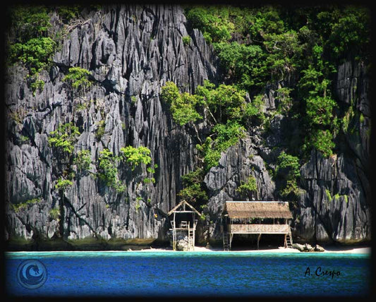 Landscape Photography - Nipa Huts - Coron, Palawan, Philippines - Home Decor Matte Canvas, Stretched - WaterDragon Apparel