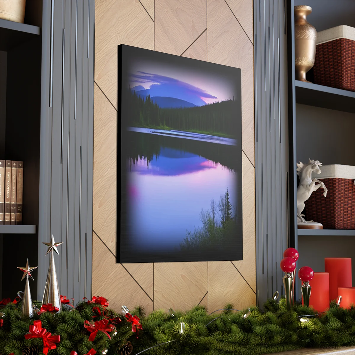 Home Art Prints - Peace at the Lake - 20" x 10" or 24" x 16", 1.25"