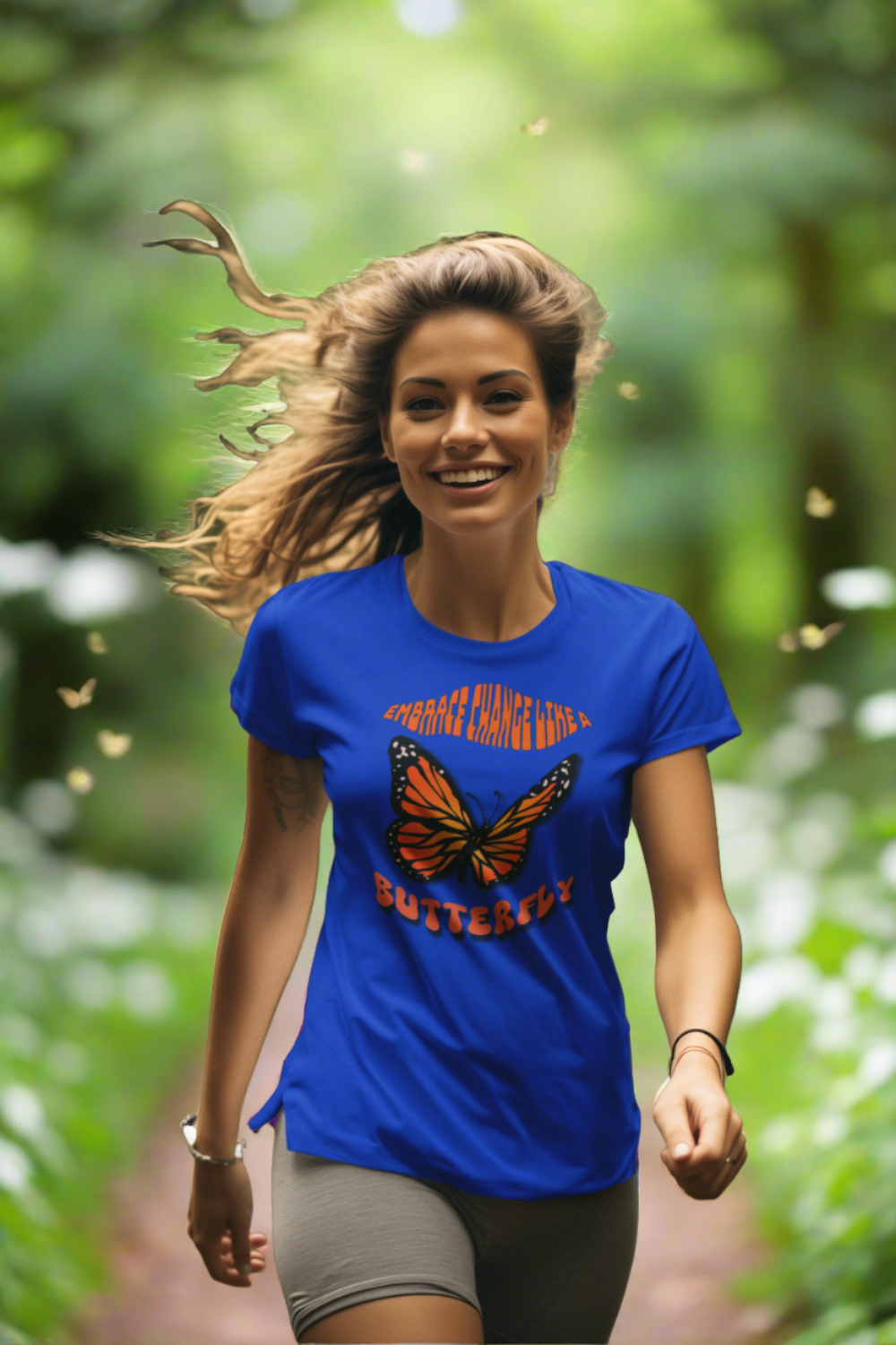 Women's Wellness T-shirt- Embrace Change, Transform Like a Butterfly