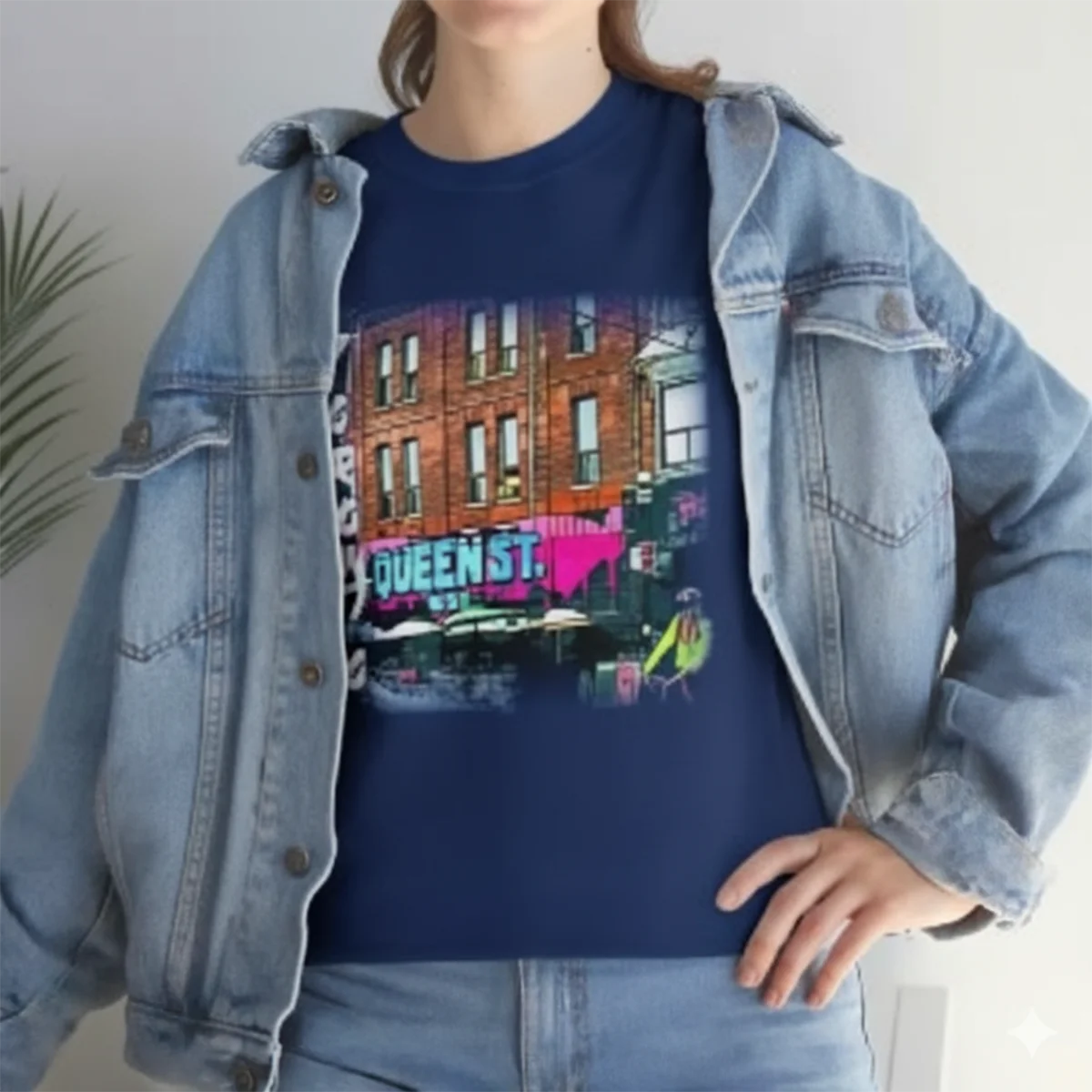 Urban-Themed Toronto Queen Street West T-Shirt - Unisex Crew Style