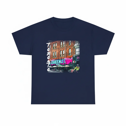 Urban-Themed Toronto Queen Street West T-Shirt - Unisex Crew Style - WaterDragon Apparel