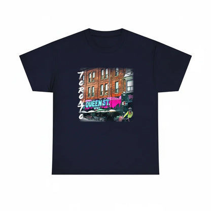 Urban-Themed Toronto Queen Street West T-Shirt - Unisex Crew Style - WaterDragon Apparel