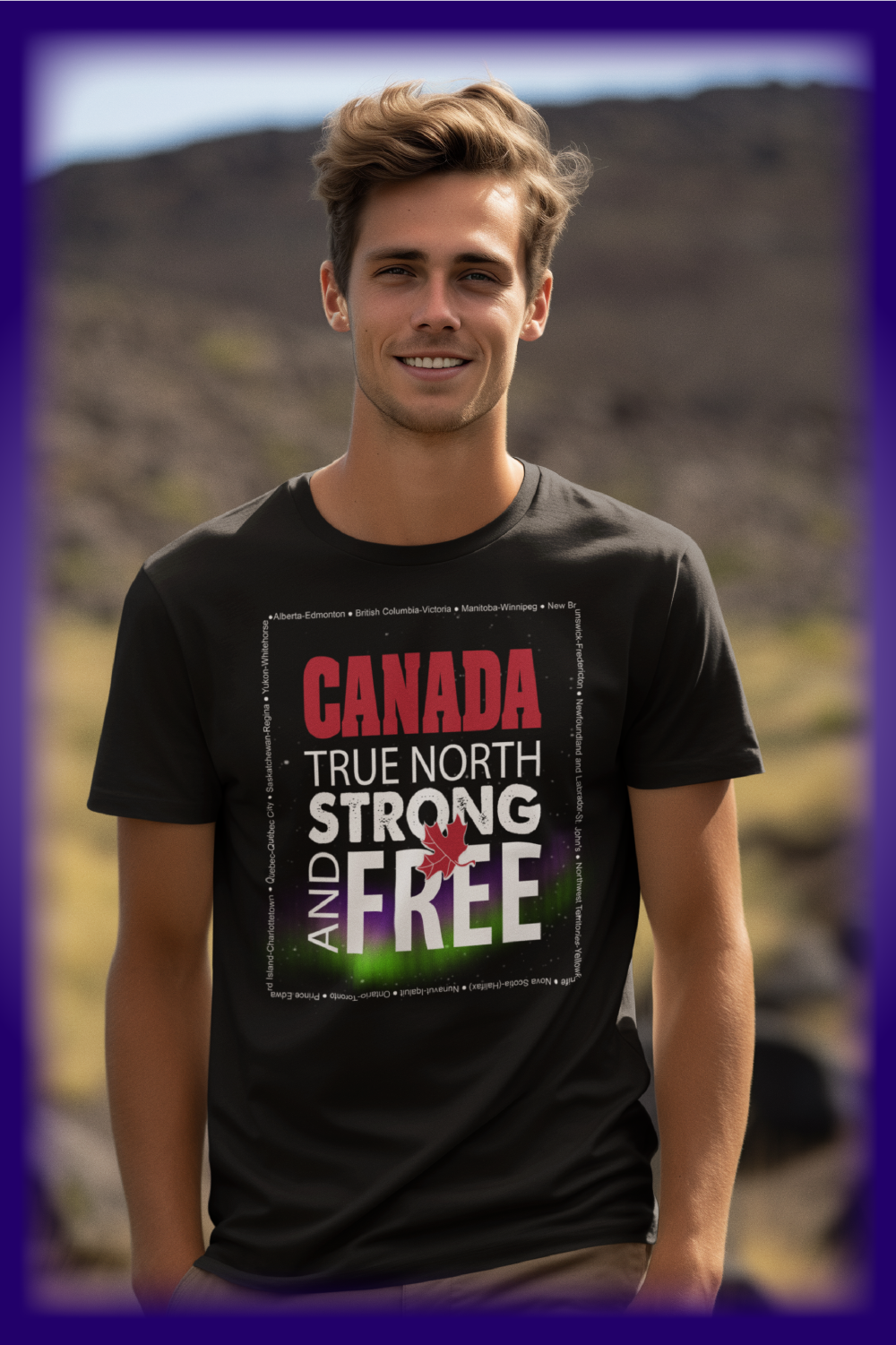 Canada T shirt - Canada, True North, Strong and Free - WaterDragon Apparel