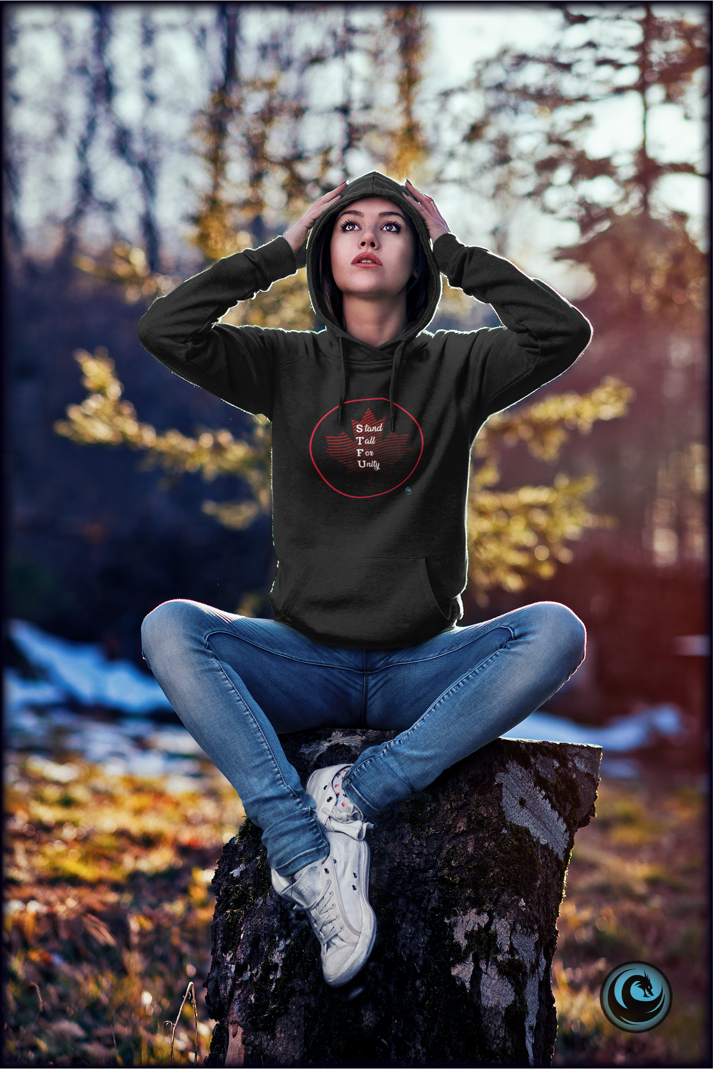 Canada Proud Hoodie Unisex Heavy Blend - Stand Tall for Unity