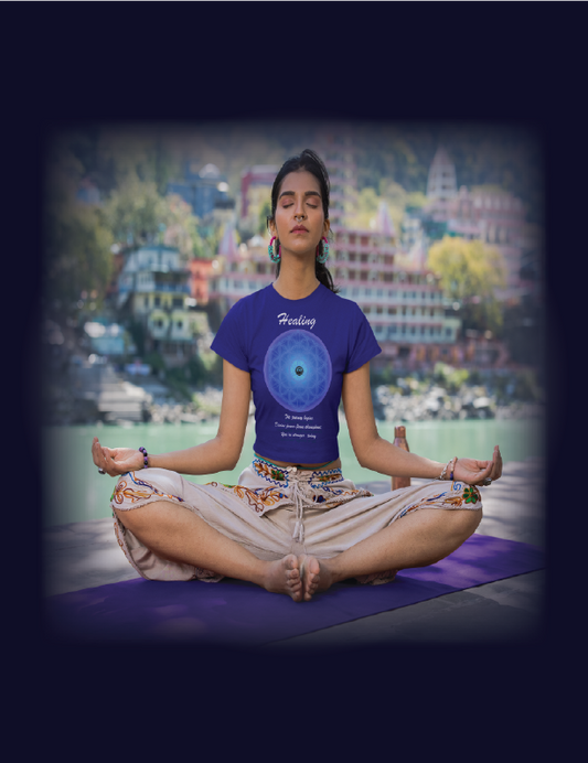 Wellness Shirts - Positive Reflections - 432 Hz Healing Frequency Blue Mandala - WaterDragon Apparel