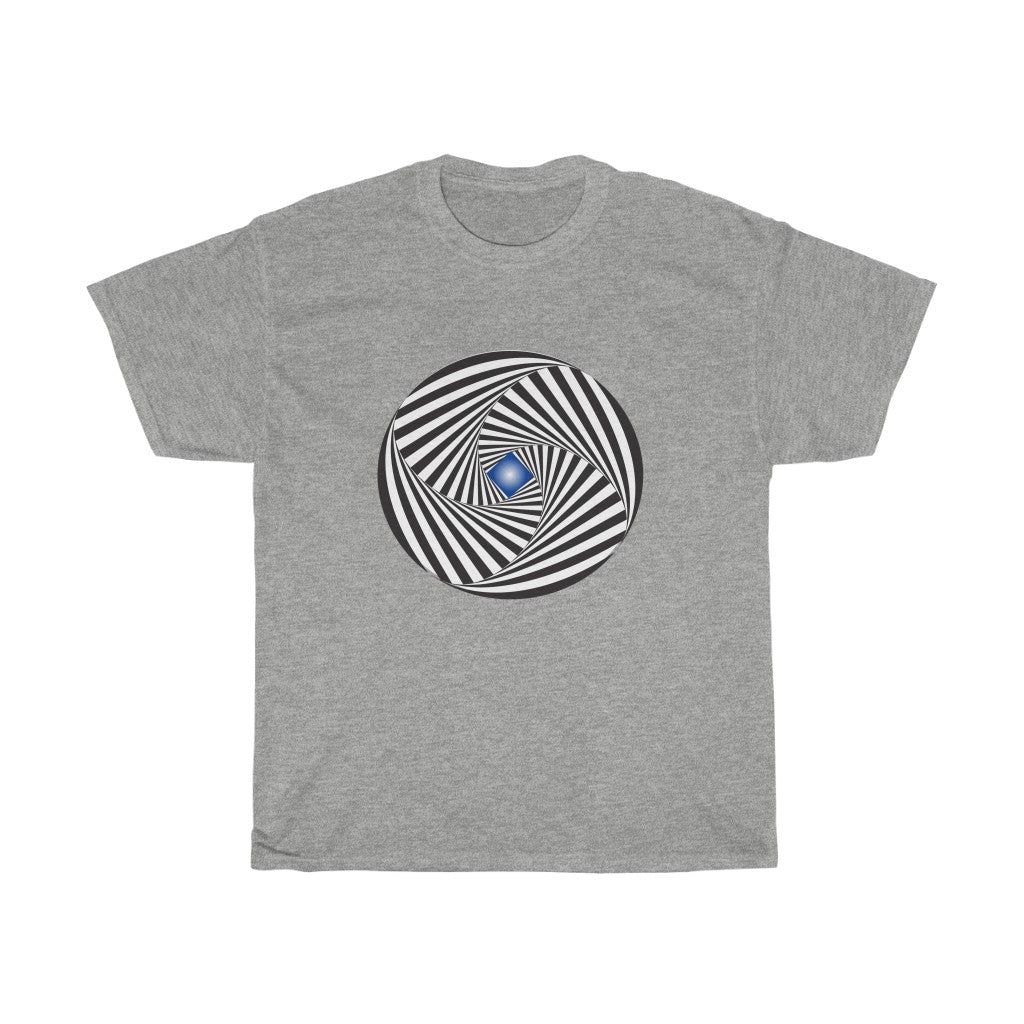 Abstract Artistic Shirts - Black and White Vortex Spiral - WaterDragon Tees