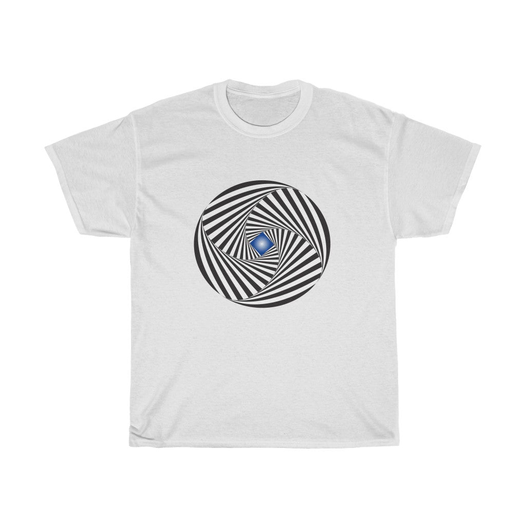 Abstract Artistic Shirts - Black and White Vortex Spiral - WaterDragon Tees